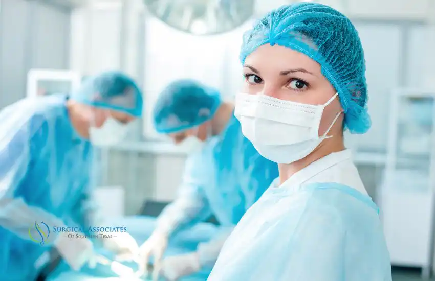 Surgical team preparing for an operation in the operating room